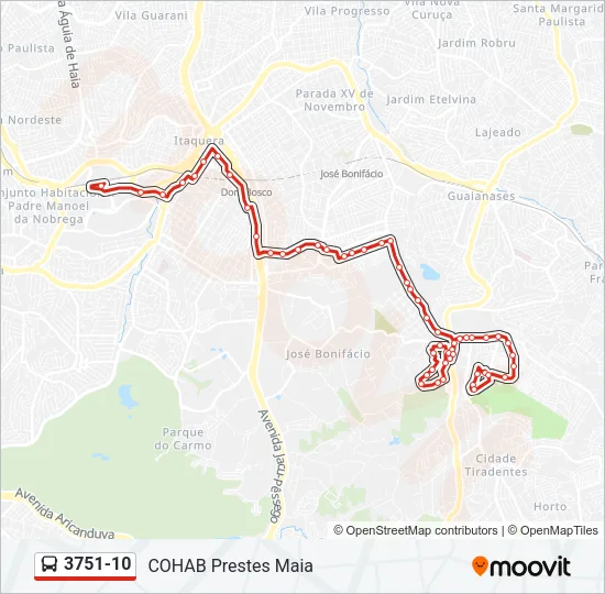 3751-10 Bus Line Map