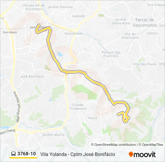 3768-10 Bus Line Map