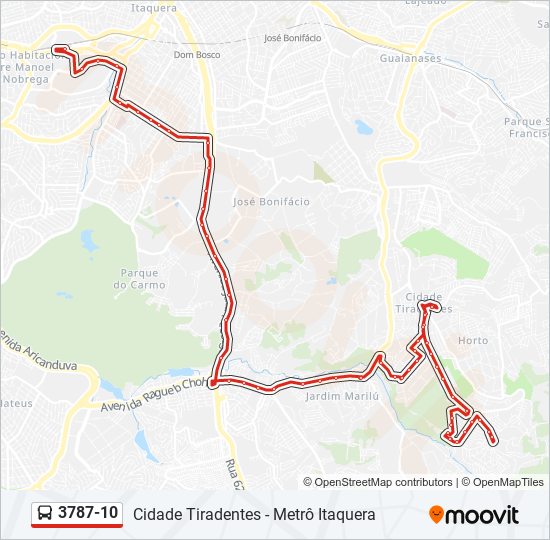 378710 Route: Schedules, Stops & Maps - Cid. Tiradentes (Updated)