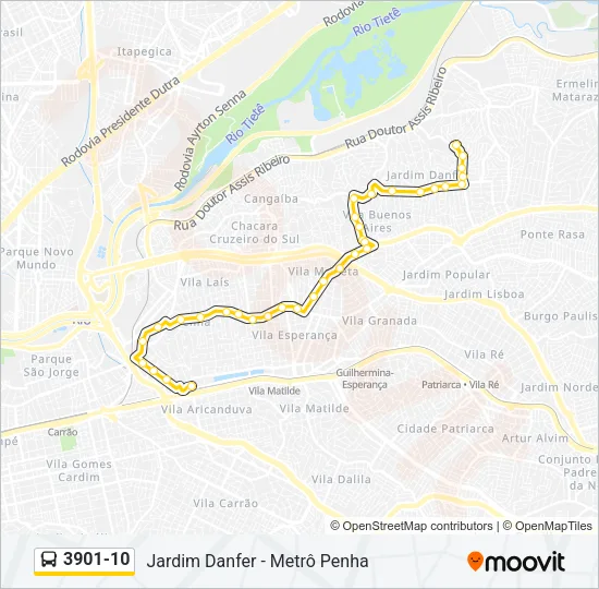 3901-10 Bus Line Map