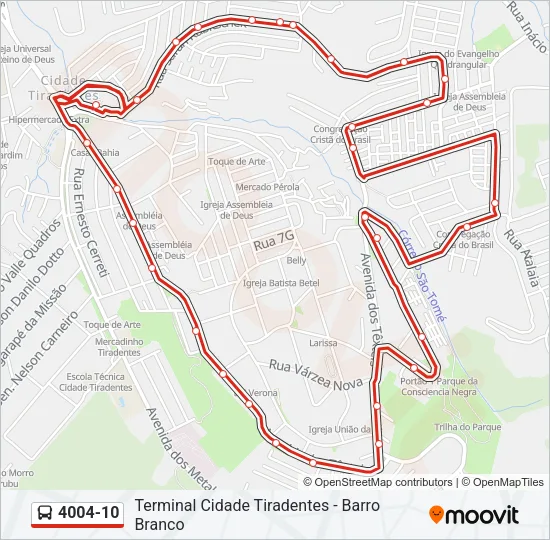 4004-10 Bus Line Map