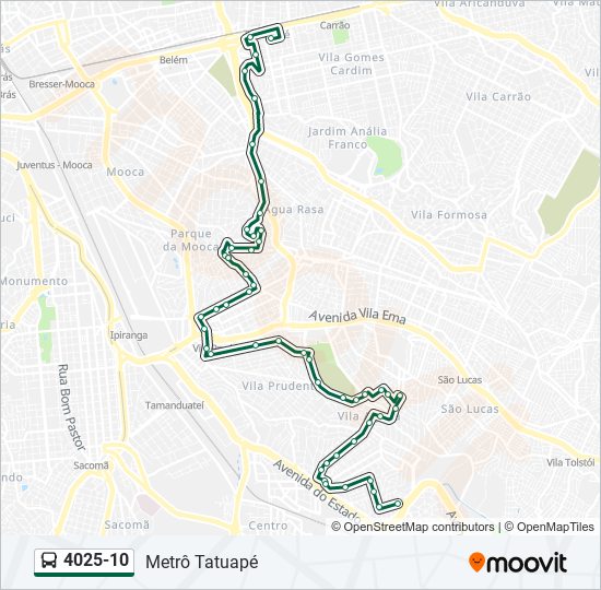 Mapa de 4025-10 de autobús