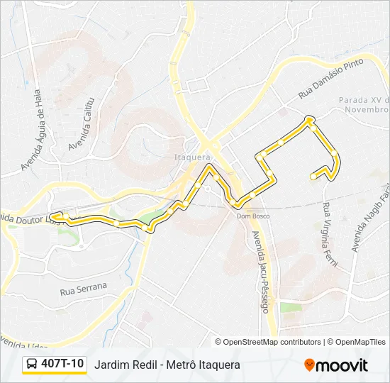 407T-10 Bus Line Map