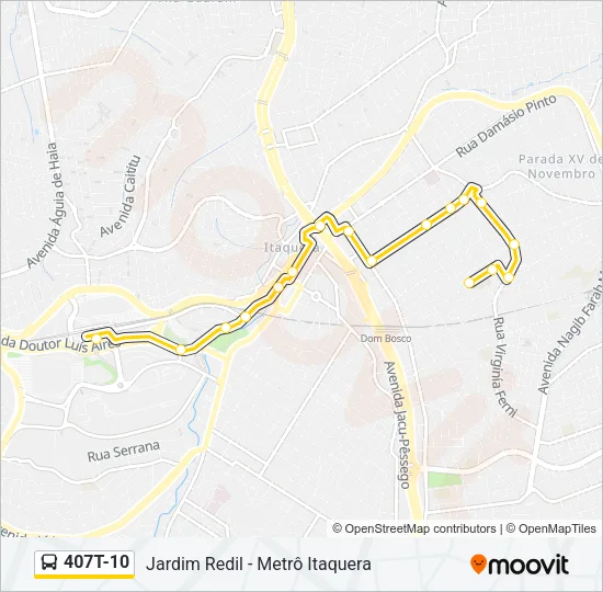 407T-10 Bus Line Map