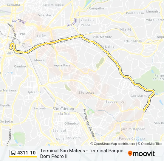 4311-10 Bus Line Map