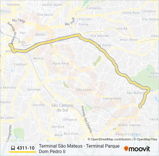 4311-10 Bus Line Map