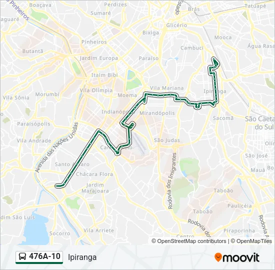 476A-10 Bus Line Map