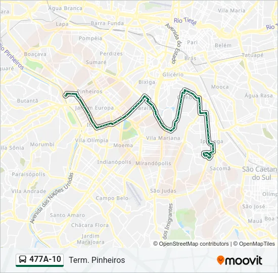 477A-10 Bus Line Map