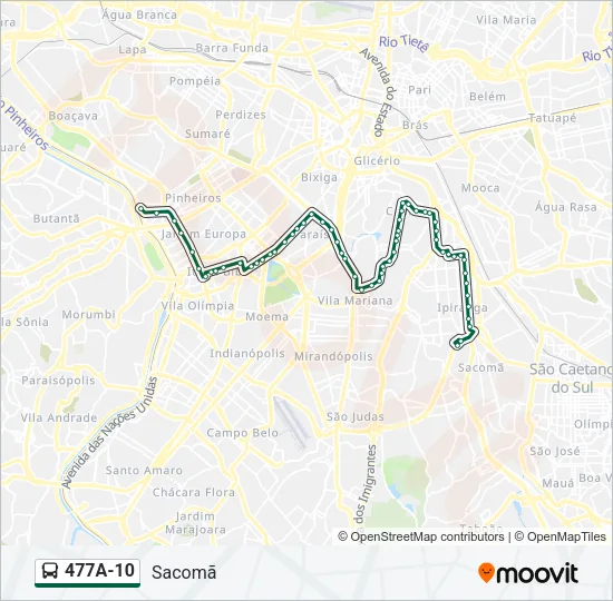 477A-10 Bus Line Map
