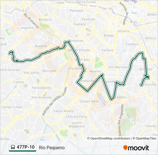 477P-10 Bus Line Map