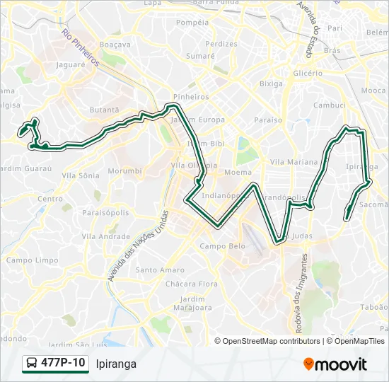 477P-10 Bus Line Map