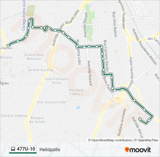 477U-10 Bus Line Map