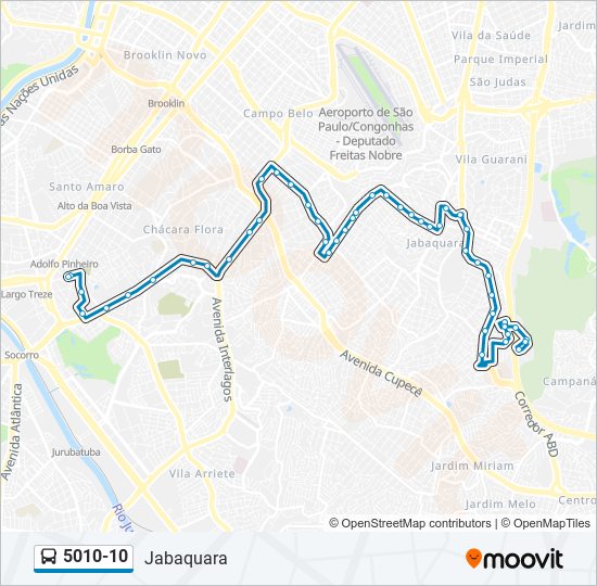 501010 Route: Schedules, Stops & Maps - Jabaquara (Updated)