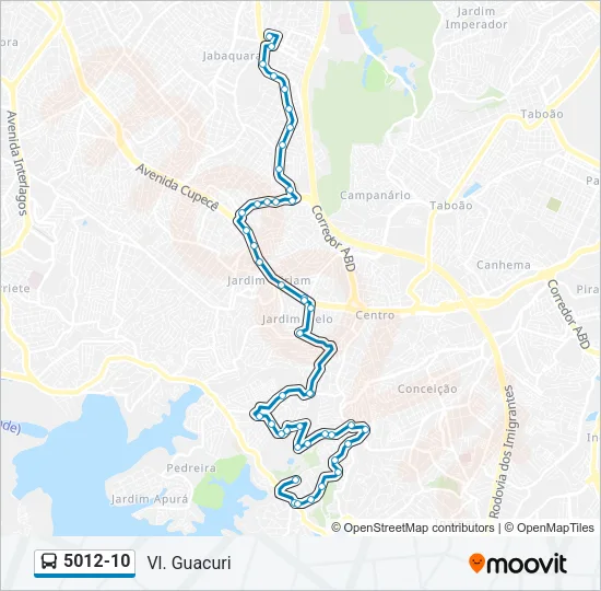 5012-10 Bus Line Map