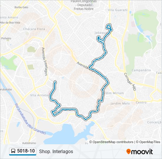 Mapa de 5018-10 de autobús