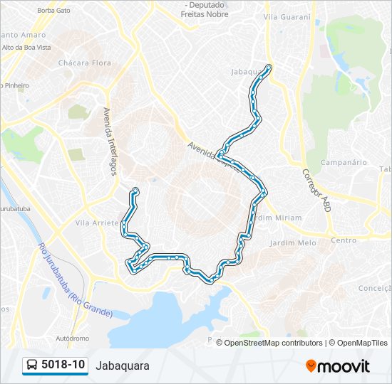 5018-10 bus Line Map