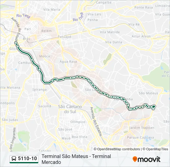 5110-10 Bus Line Map