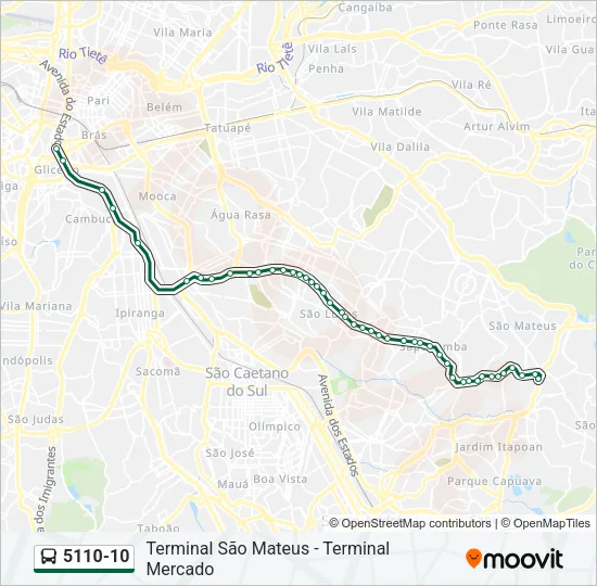 5110-10 Bus Line Map