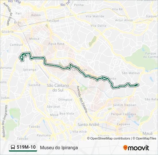 519M-10 Bus Line Map