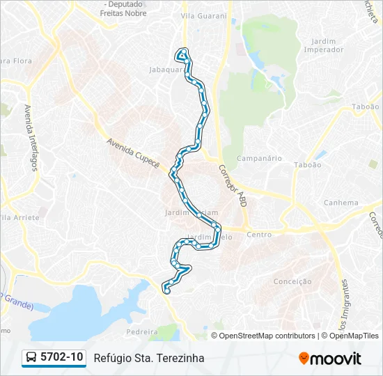 5702-10 Bus Line Map