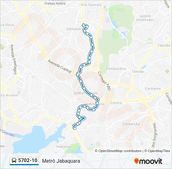 5702-10 Bus Line Map