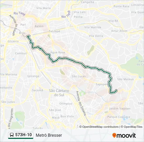 573H-10 Bus Line Map