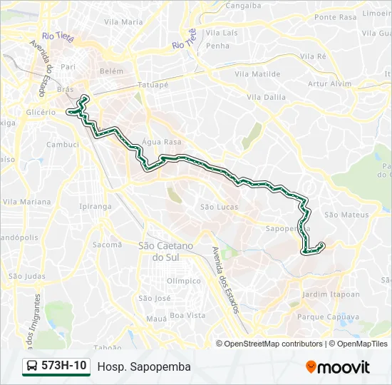 573H-10 Bus Line Map