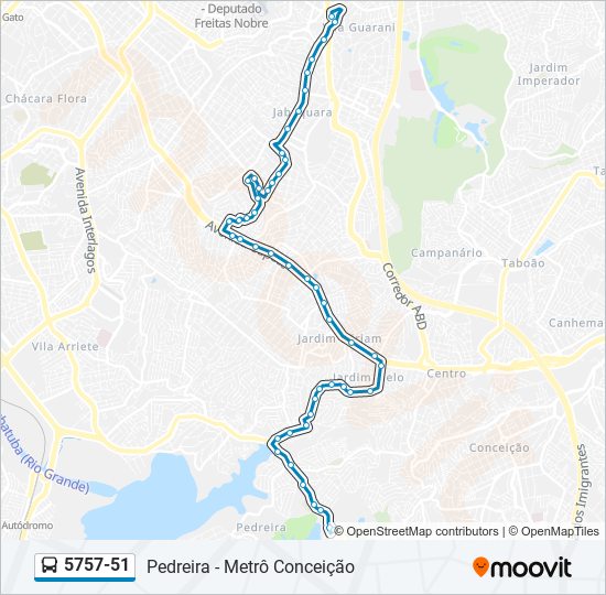 Mapa de 5757-51 de autobús