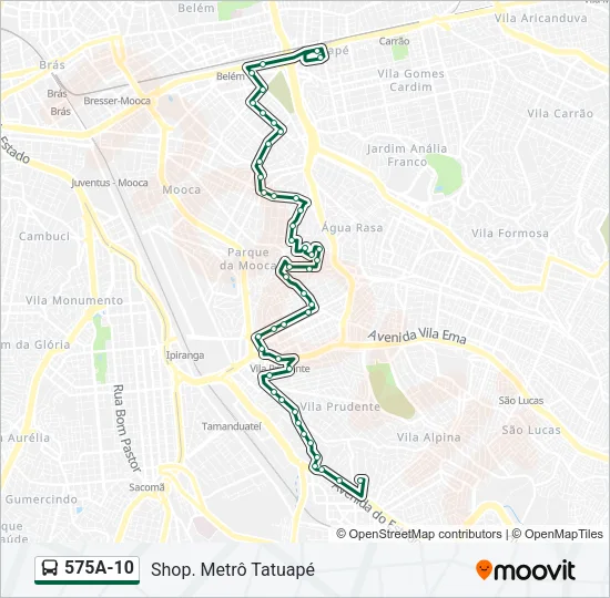 575A-10 Bus Line Map