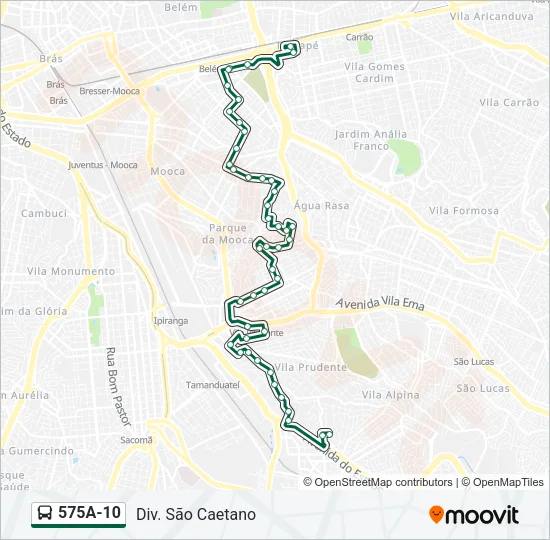 575A-10 Bus Line Map