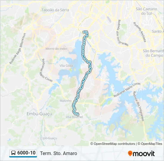 6000-10 Bus Line Map