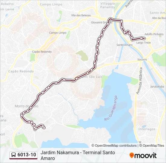 6013-10 Bus Line Map