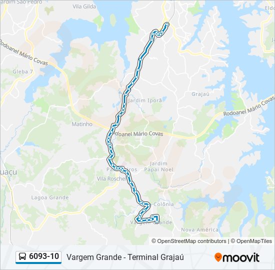 Mapa de 6093-10 de autobús