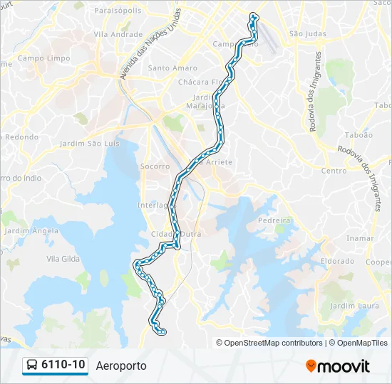6110-10 Bus Line Map