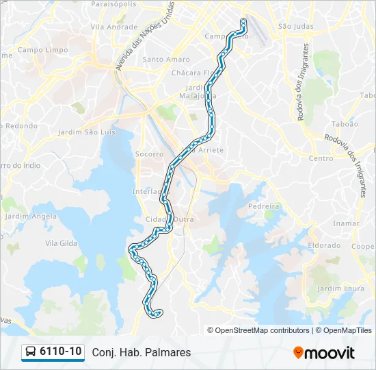 6110-10 Bus Line Map