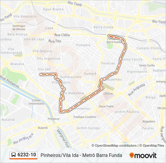 6232-10 Bus Line Map