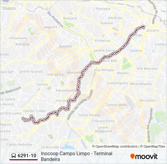 6291-10 Bus Line Map