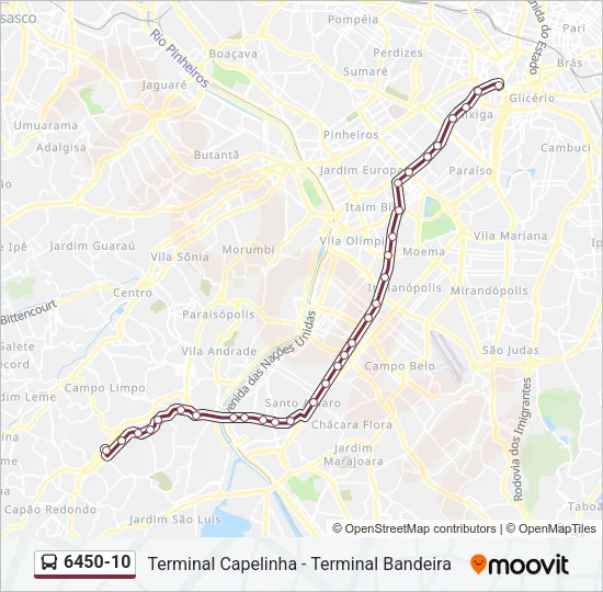 6450-10 Bus Line Map