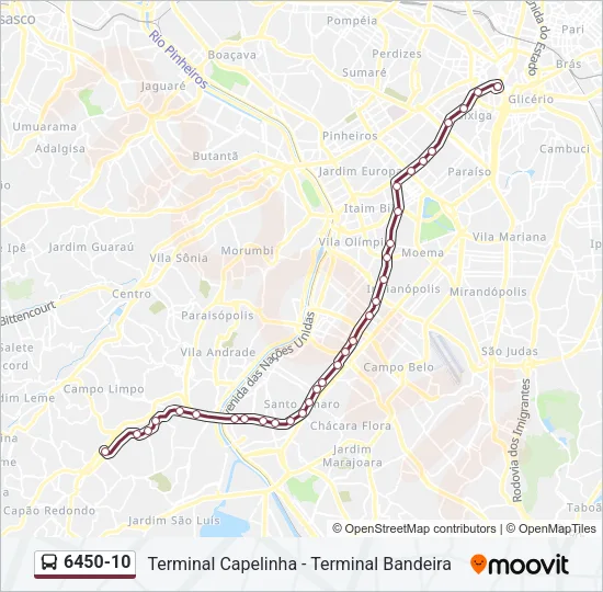 6450-10 Bus Line Map