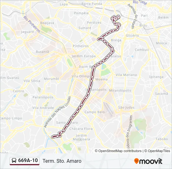 669A-10 Bus Line Map