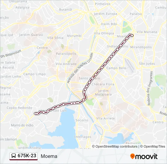 675K-23 Bus Line Map