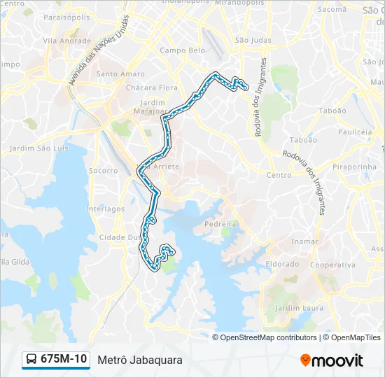 675M-10 Bus Line Map