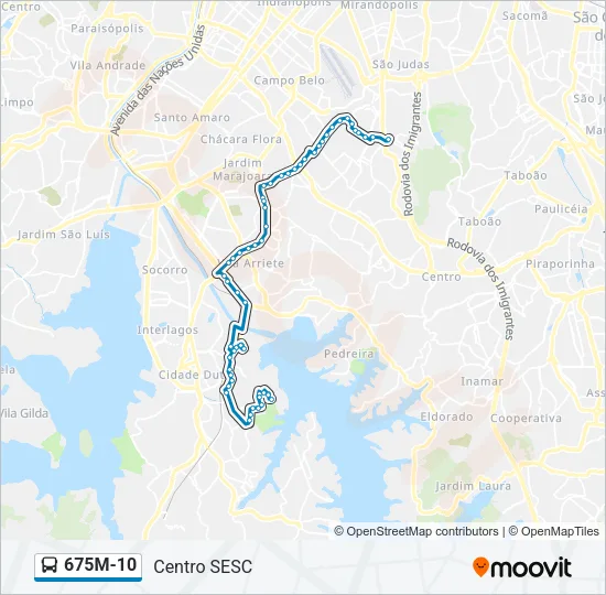 675M-10 Bus Line Map