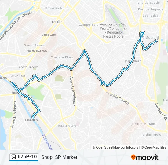 675P-10 Bus Line Map