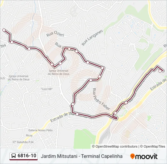6816-10 Bus Line Map