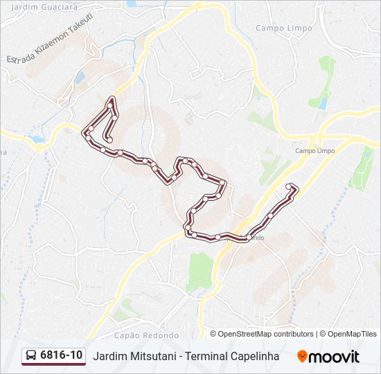 6816-10 bus Line Map