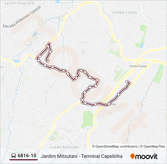 6816-10 Bus Line Map