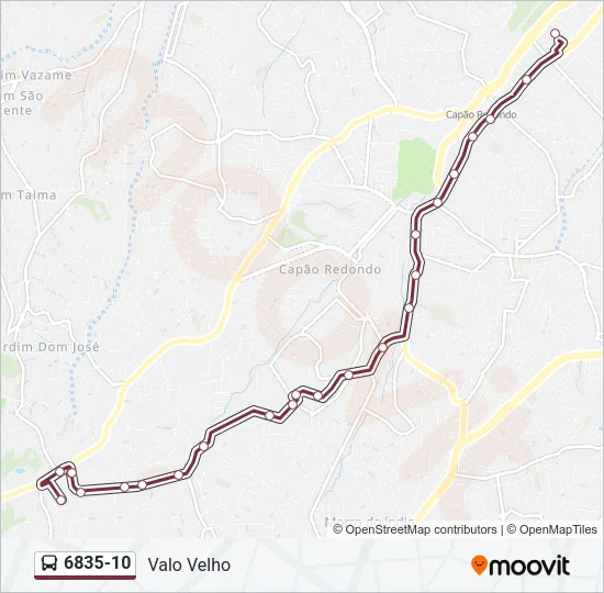 6835-10 Bus Line Map
