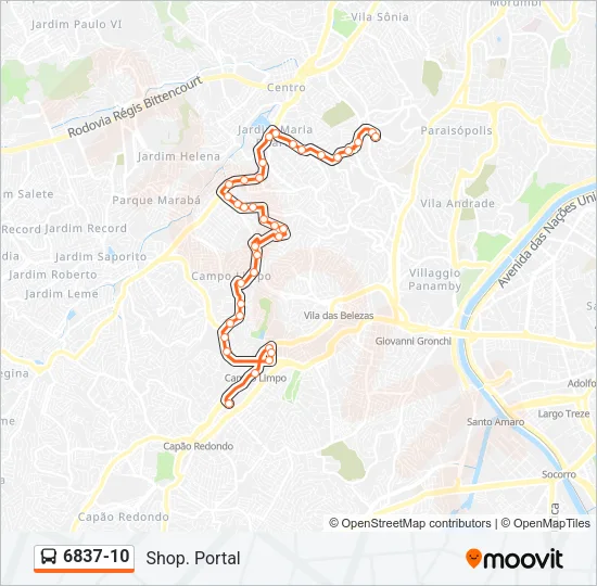 6837-10 Bus Line Map
