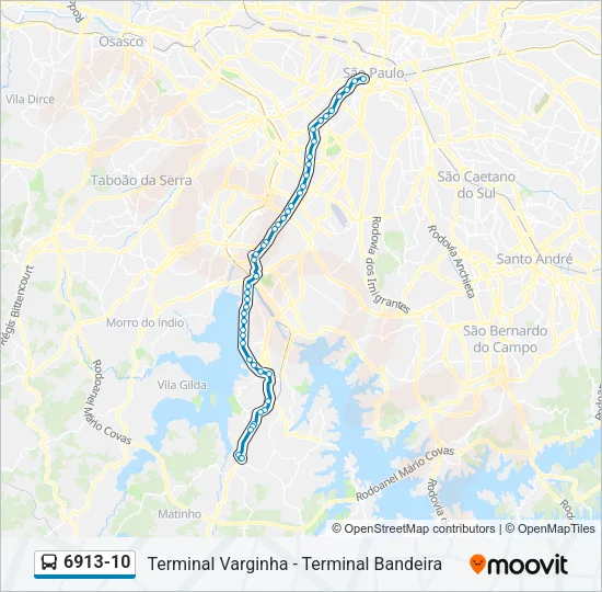6913-10 Bus Line Map